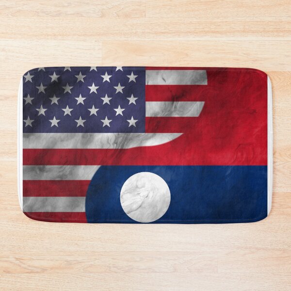 Item preview, USA and Laos Dual Flag Yin Yang Combination designed and sold by ockshirts.