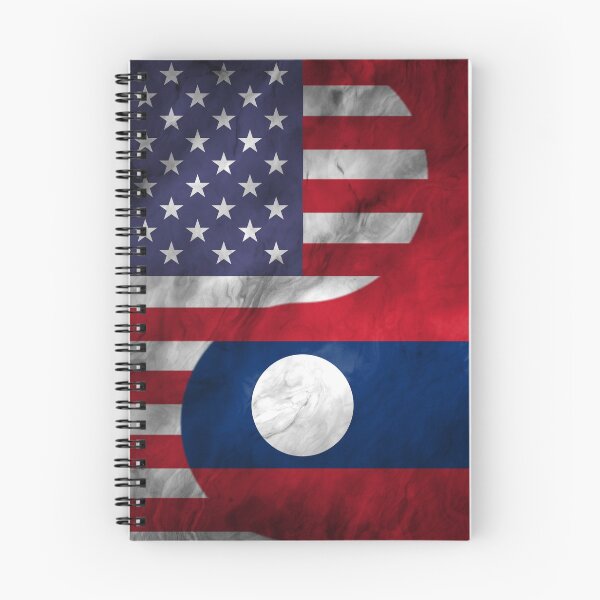 Item preview, USA and Laos Dual Flag Yin Yang Combination designed and sold by ockshirts.