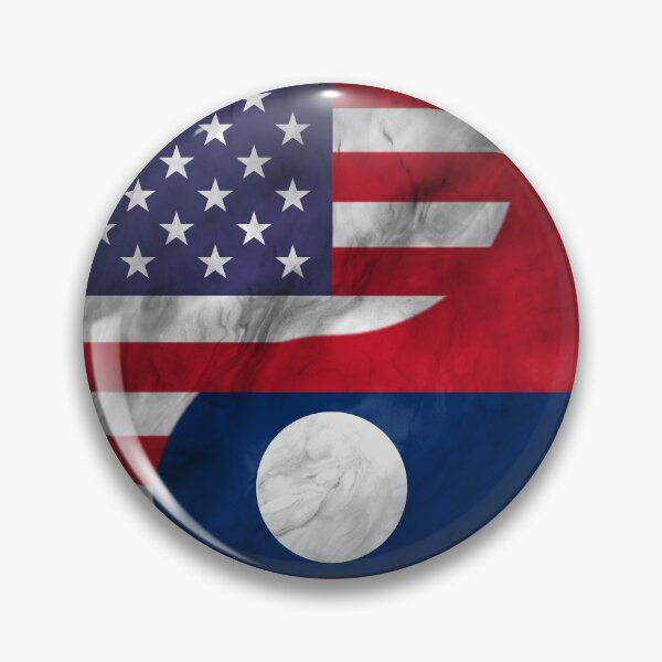 Item preview, USA and Laos Dual Flag Yin Yang Combination designed and sold by ockshirts.