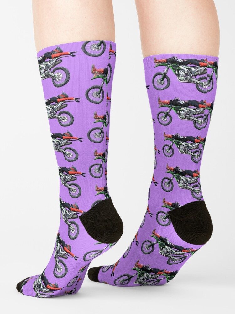"FMX Motocross Aerial Stunt III " Socks by RavenPrints Redbubble