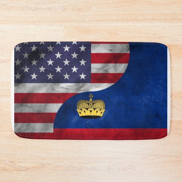 Item preview, USA and Liechtenstein Dual Flag Yin Yang Combination designed and sold by ockshirts.