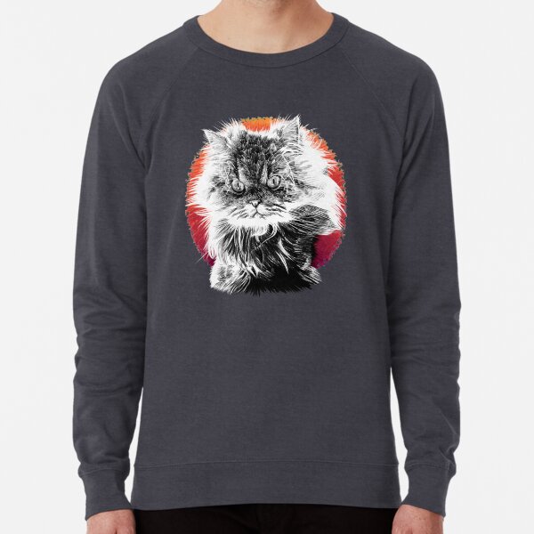 Angry Cat Lightweight Sweatshirt