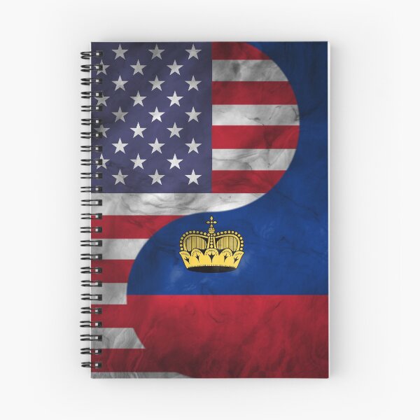 Item preview, USA and Liechtenstein Dual Flag Yin Yang Combination designed and sold by ockshirts.