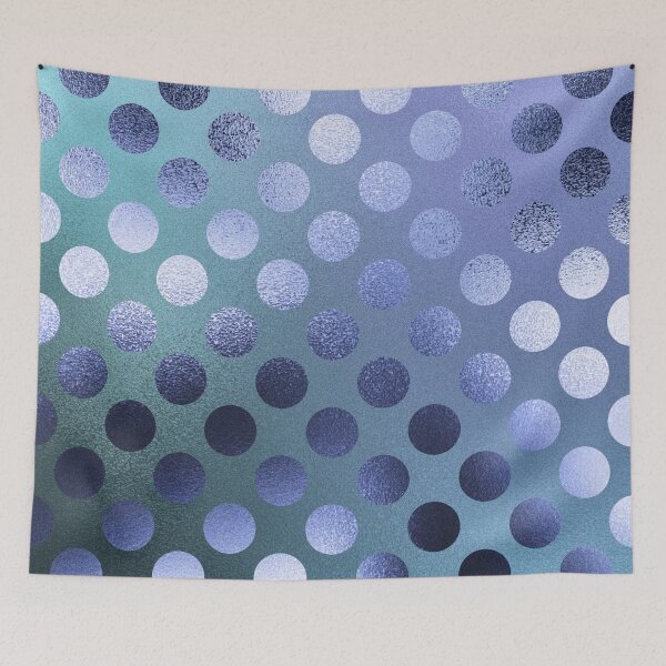 Item preview, Minimalist Circle Pattern in Iridescent Blue 25 designed and sold by simplydesignart.