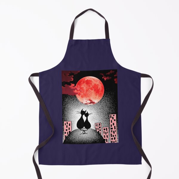 CATS UNDER THE MOON Apron