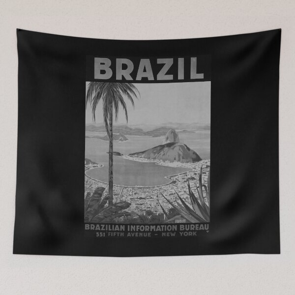 Item preview, Brazil Noire vintage travel poster designed and sold by stickart-marek.