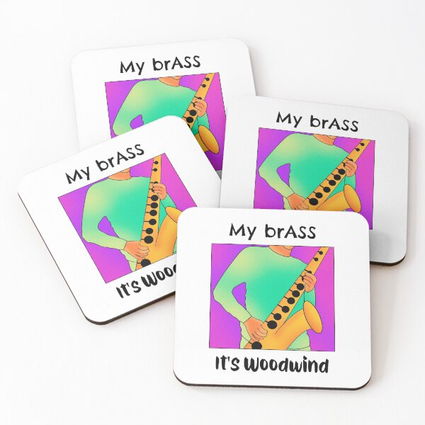 Item preview, My brASS it's Woodwind. Saxophone Pun. Light Background designed and sold by shirtdan.