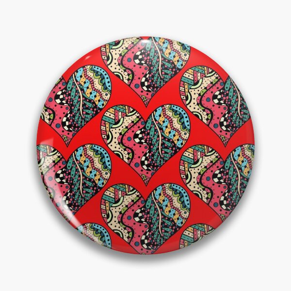 Item preview, Retro multi colored heart pattern 60s designed and sold by timg58.