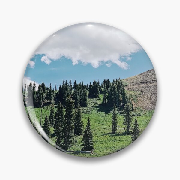 Item preview, bright day on top of a mountain with green trees.  designed and sold by ninjapineapple.