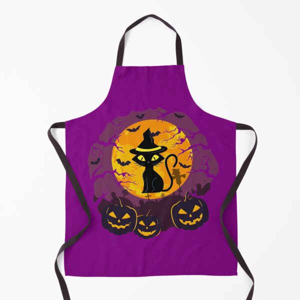 Item preview, Halloween Black Cat and Scary Pumpkins designed and sold by giftsbyminuet.