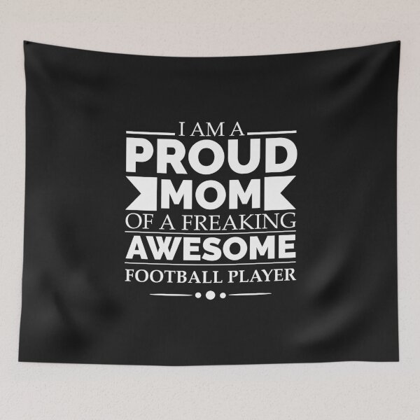 Item preview, Proud mom of awesome a football player. designed and sold by losttribe.