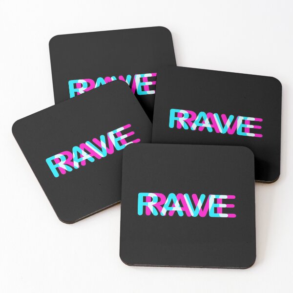 Item preview, Rave text glitch effect designed and sold by redshirtz.
