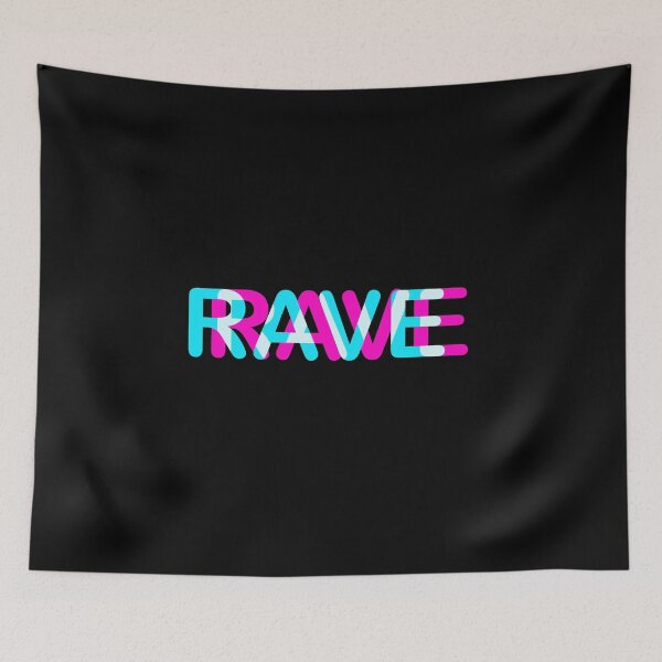Item preview, Rave text glitch effect designed and sold by redshirtz.