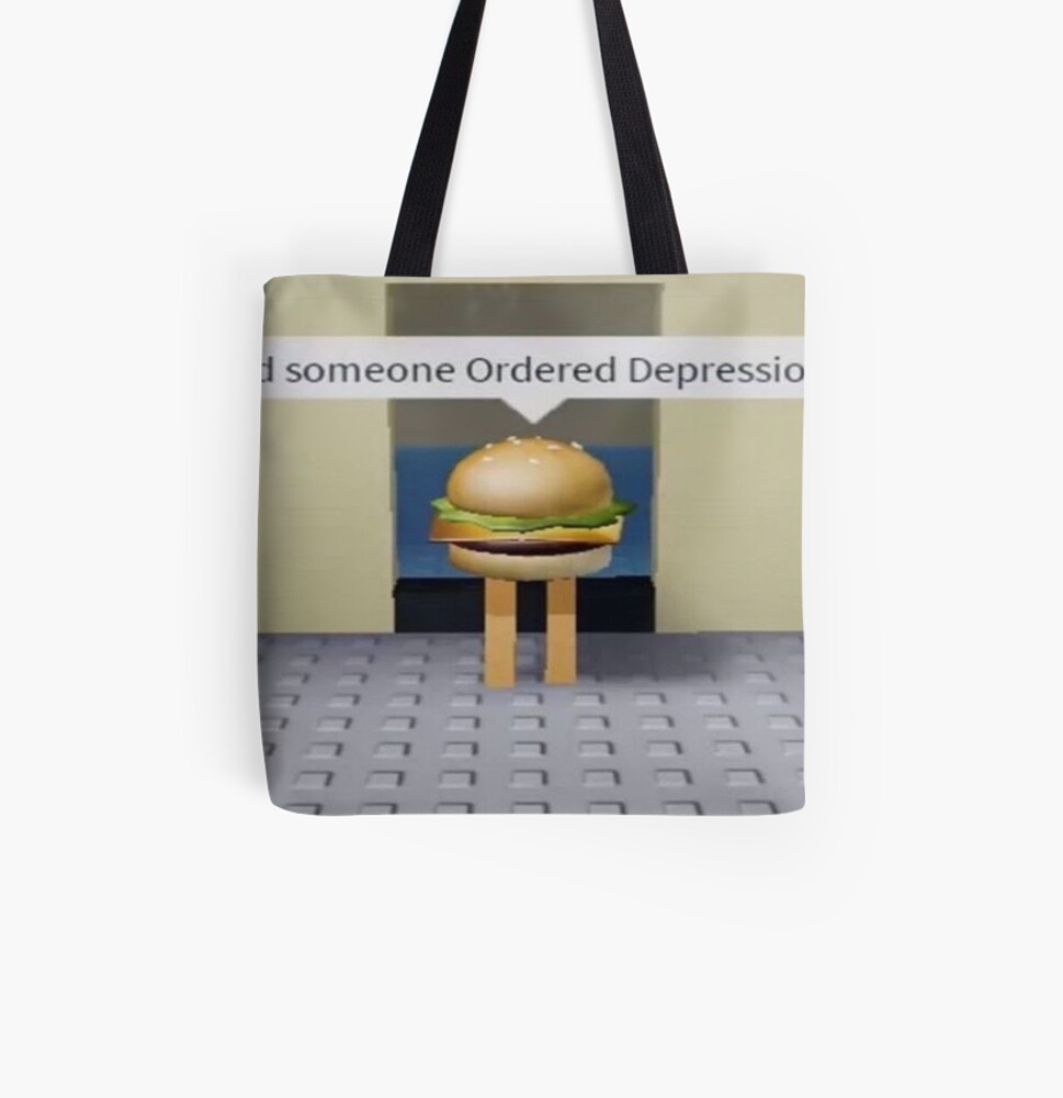 Roblox Cheeseburger Meme Zipper Pouch By Memelibrary Redbubble - angry video game nerd in a bag requested roblox