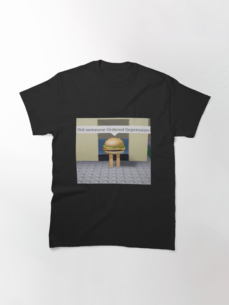 Roblox Cheeseburger Meme T Shirt By Memelibrary Redbubble - its everyday bro shirt roblox