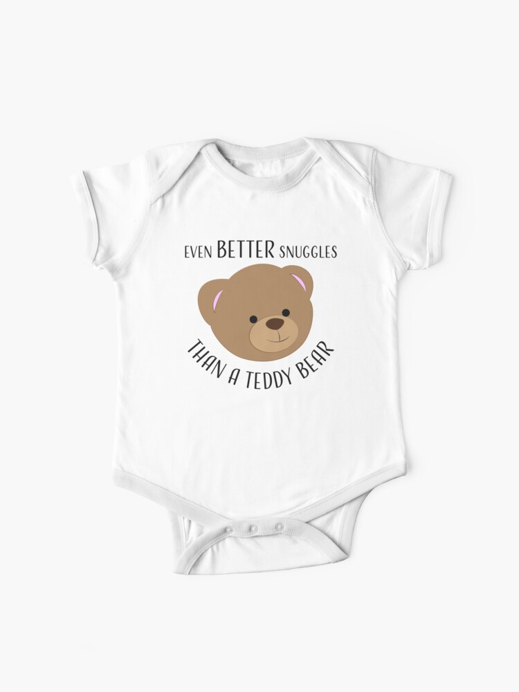 Teddy Bear quote - black Baby One-Piece for Sale by