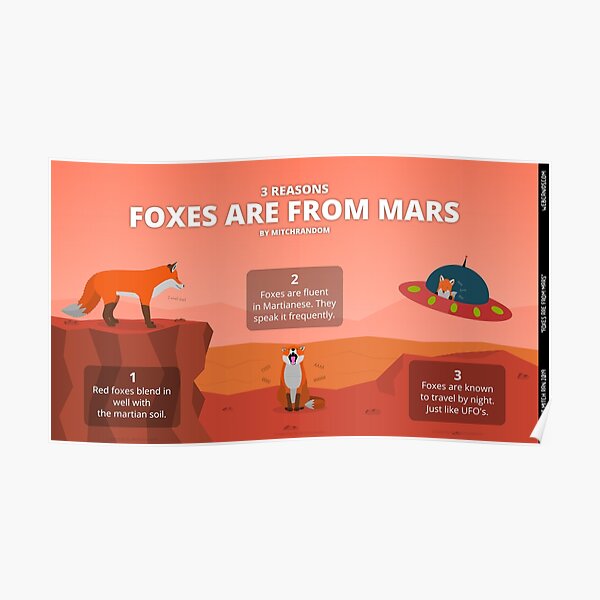Foxes are From Mars Poster