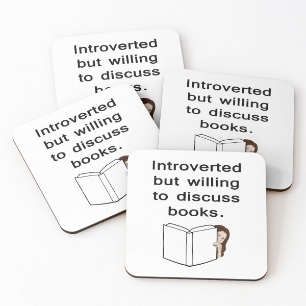 Item preview, Introverted but Willing to Discuss Books designed and sold by AmbroseAnn.
