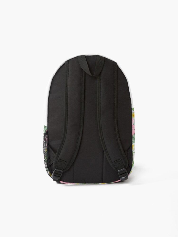 Alternate view of Tropical Hibiscus and Plumeria Flowers Backpack
