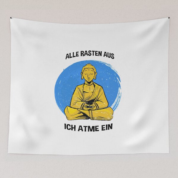 Item preview,  I breathe in. Perfect as a gift idea with a funny saying for everyone who likes to meditate. Fits yoga and mindful people designed and sold by khornholio.
