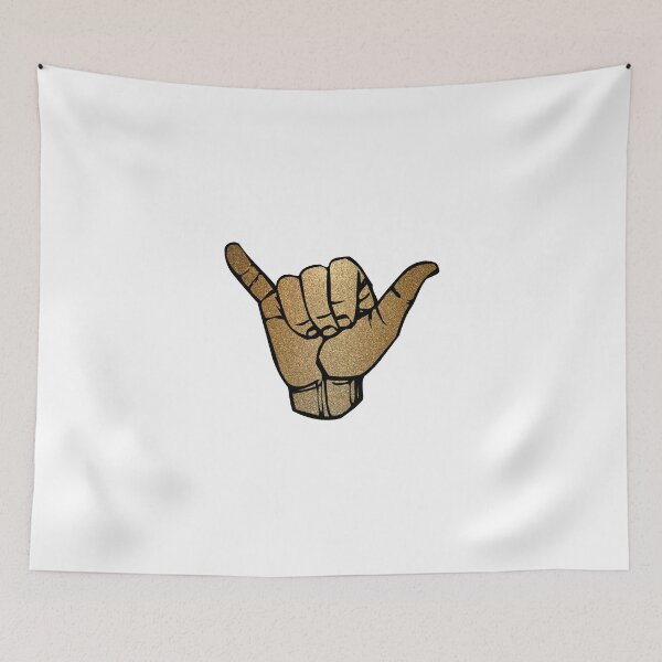 Item preview, Gold Glitter Shaka designed and sold by fmbajorat.