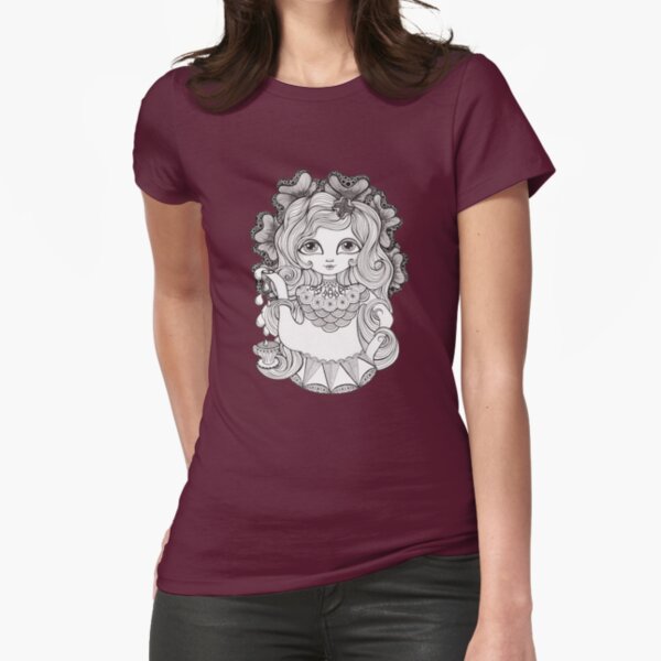 Lady Grey Fitted T-Shirt