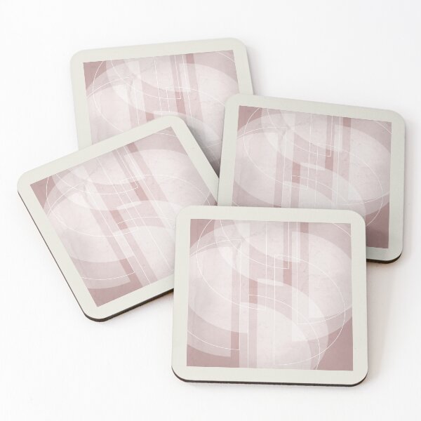 Item preview, Abstract Semi Circle Design in Shell Pink designed and sold by simplydesignart.