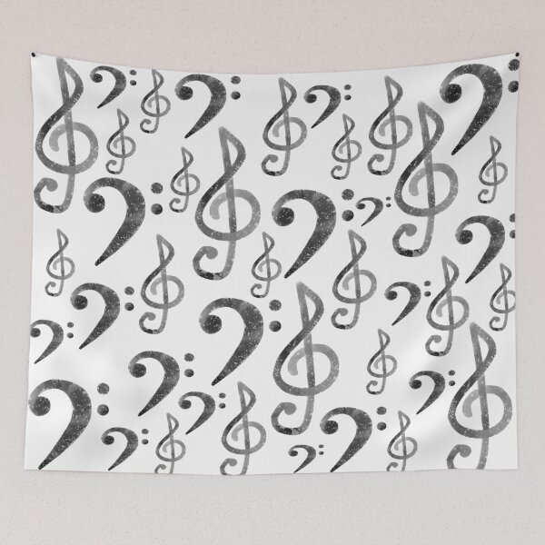 Item preview, Watercolor Bass and Treble Clefs  designed and sold by Tara Barnaba.