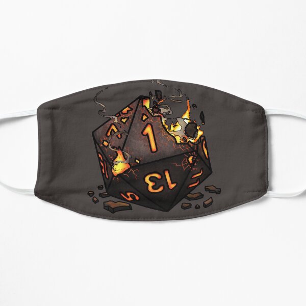 Singed Natural 1 Tabletop RPG Gaming Dice Flat Mask