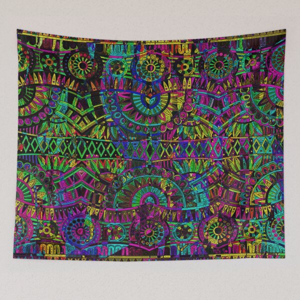 Item preview, Native tie dye batik design designed and sold by Red Witch Art.
