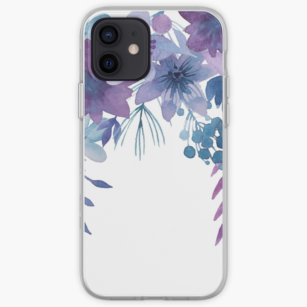Blue Purple Flowers iPhone Case & Cover