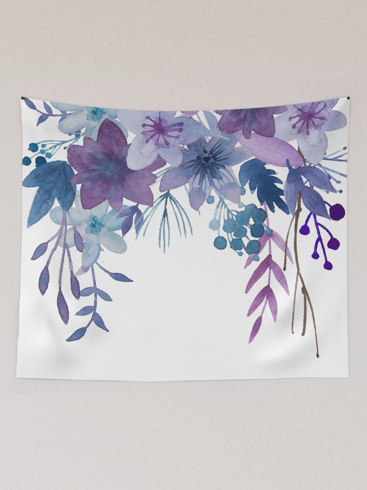 Purple flower tapestry sale