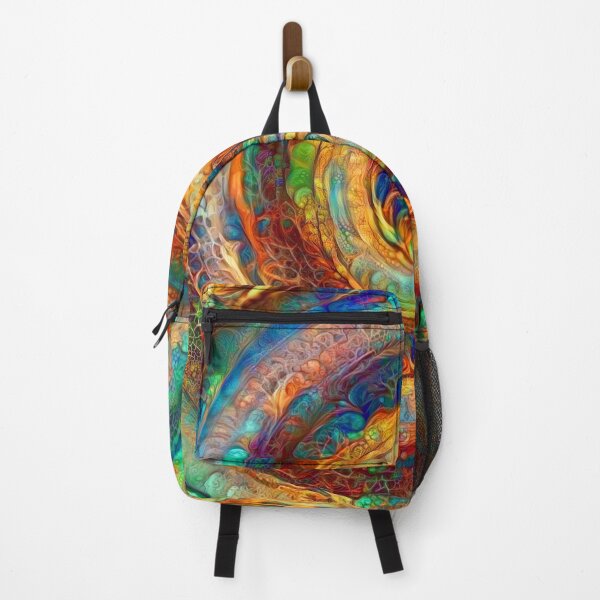 Abstractions of abstract abstraction of colorful spiral Backpack