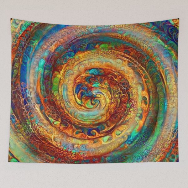 Item preview, Abstractions of abstract abstraction of colorful spiral designed and sold by blackhalt.