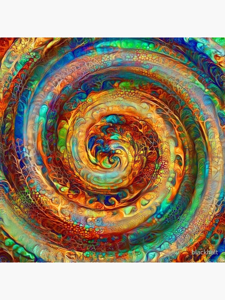 Abstractions of abstract abstraction of colorful spiral by blackhalt