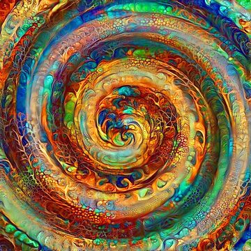 Artwork thumbnail, Abstractions of abstract abstraction of colorful spiral by blackhalt