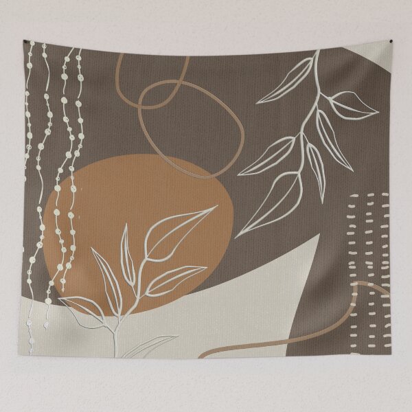 Item preview, Abstract - Neutral Meeting Point 1 in Coffee designed and sold by simplydesignart.