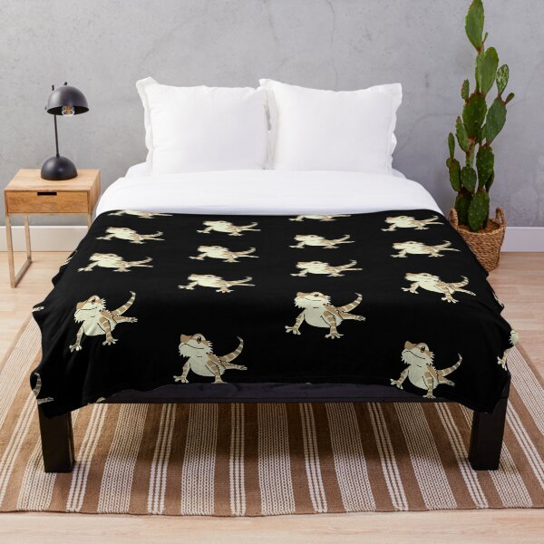 Cute Bearded Dragon Throw Blanket