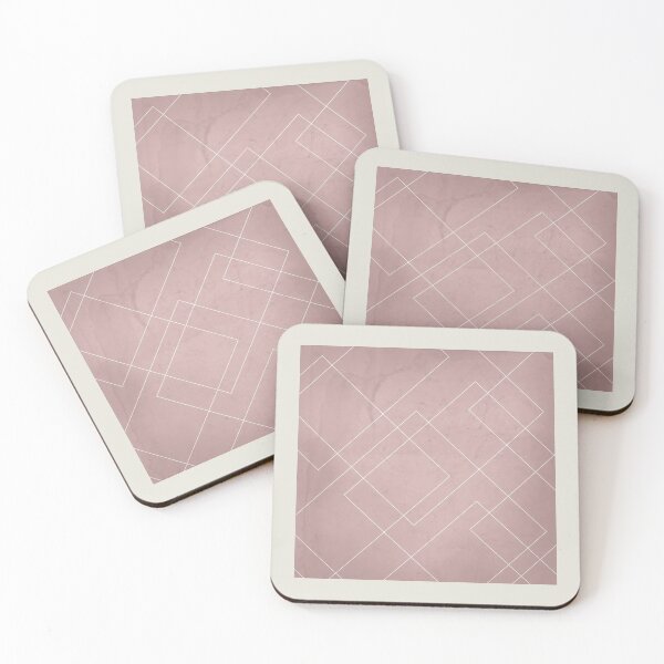 Item preview, Overlapping Diamond Lines on Shell Pink  designed and sold by simplydesignart.
