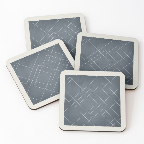 Item preview, Overlapping Diamond Lines on Peninsula Blue designed and sold by simplydesignart.