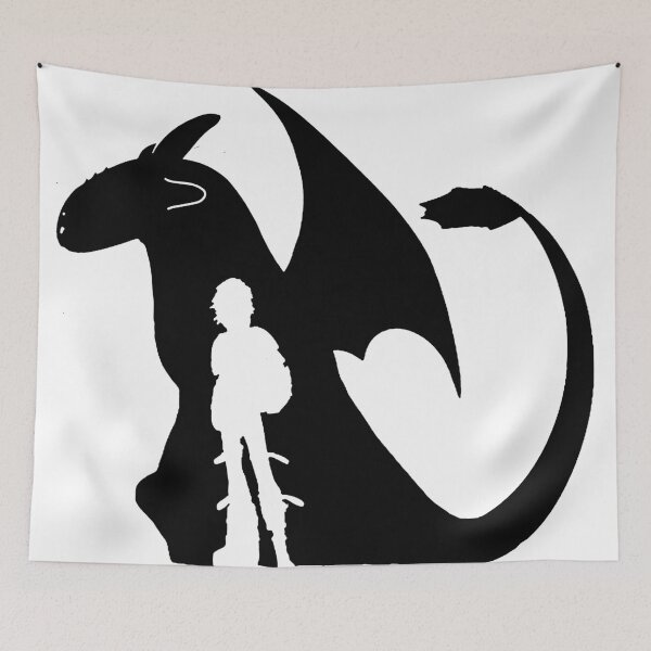 Item preview, Toothless and Hiccup Silhouette designed and sold by rachelsuli.