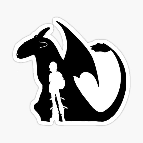 Toothless and Hiccup Flying Funny Vinyl Decal Car Sticker Window bumper 7" 