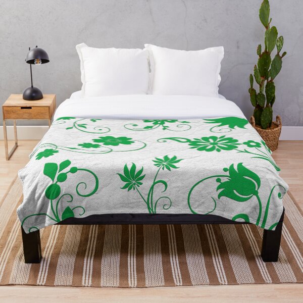 Item preview, flowery swirls bright green designed and sold by ESSjLAY.