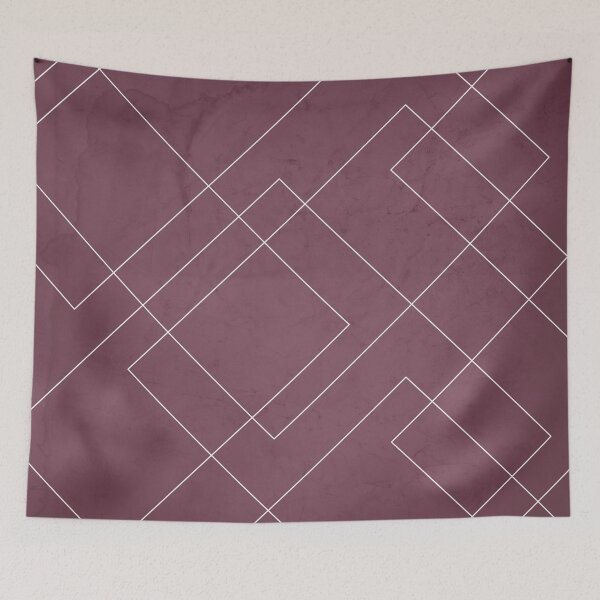 Item preview, Overlapping Diamond Lines on Mulberry designed and sold by simplydesignart.