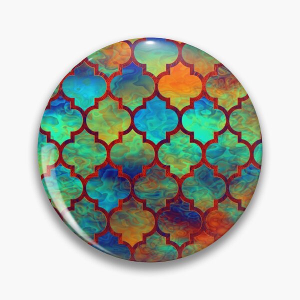 Item preview, Mermaid scale Moroccan cell pattern designed and sold by Red Witch Art.