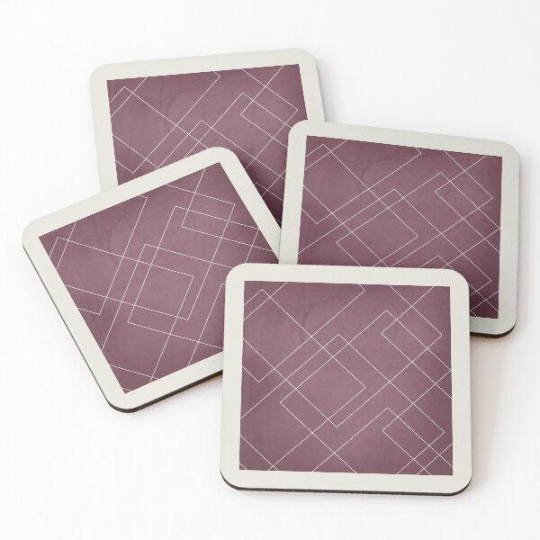 Item preview, Overlapping Diamond Lines on Mulberry designed and sold by simplydesignart.