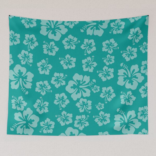 Item preview, Tropical Teal Hibiscus Flower Floral Pattern Hawaiian Print designed and sold by pcreations.