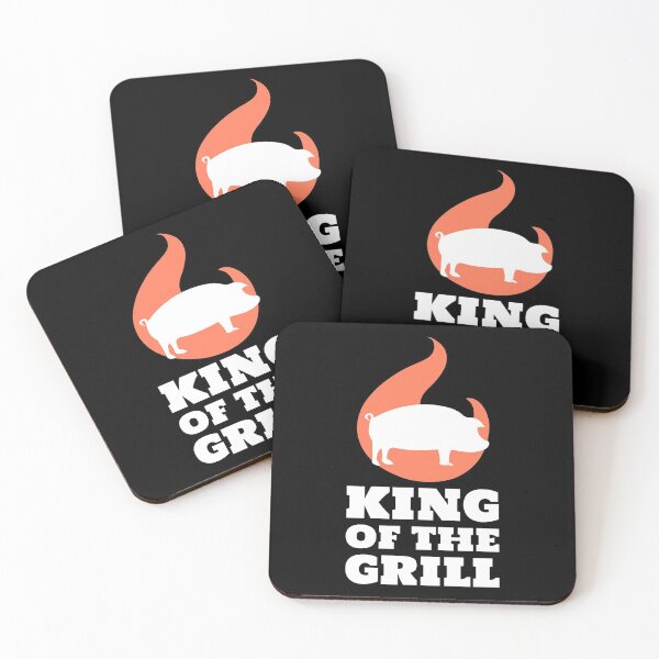 Item preview, King of the Grill Barbecue Pork Pig White designed and sold by quoteology.