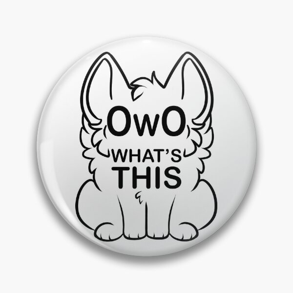 Item preview, OwO What's This? - black text designed and sold by 8Bit-Paws.