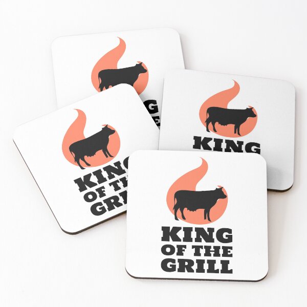 Item preview, King of the Grill Barbecue Beef Cow Black designed and sold by quoteology.